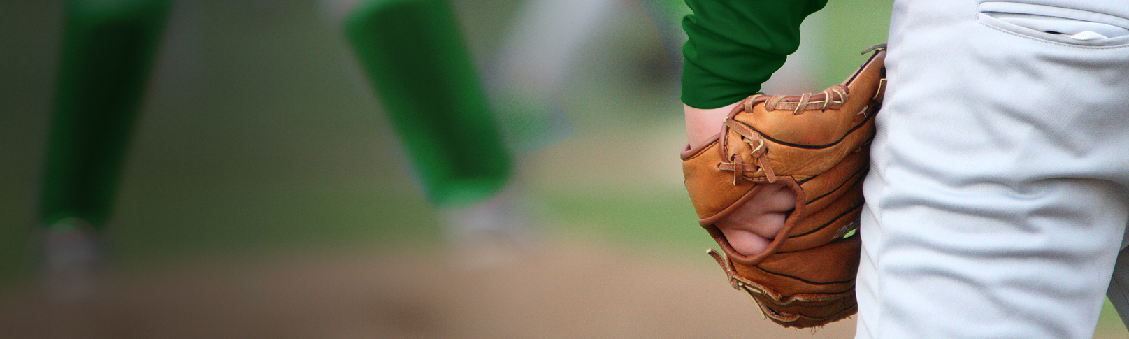 Young baseball players glove