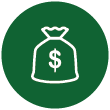 moneybag circle icon